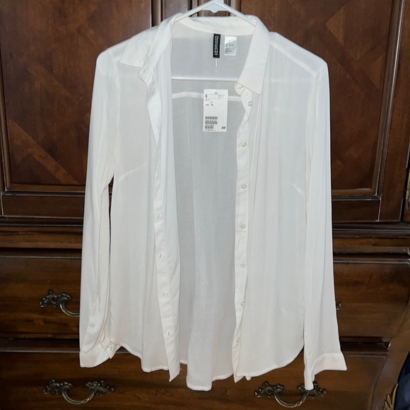 NEW White Button Up - Picture 1 of 3